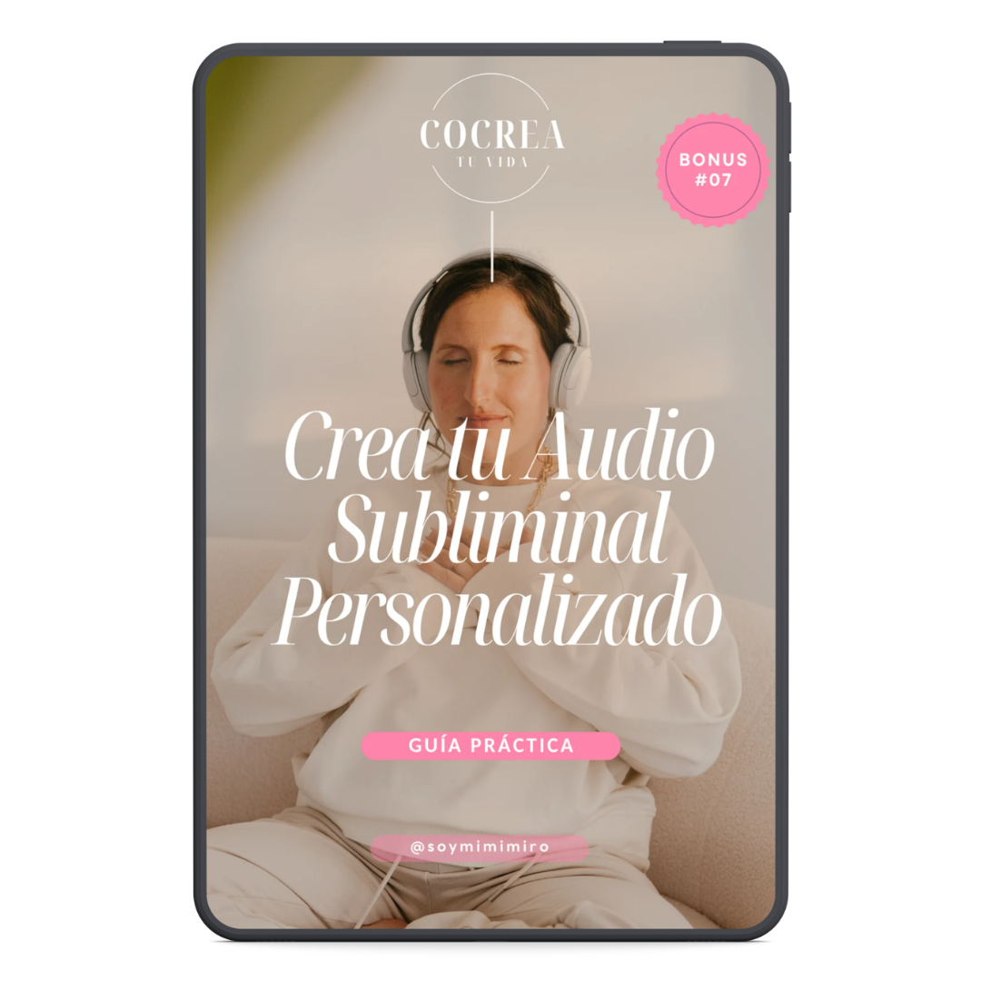 Mockup de la guía para crear tus propios audios subliminales