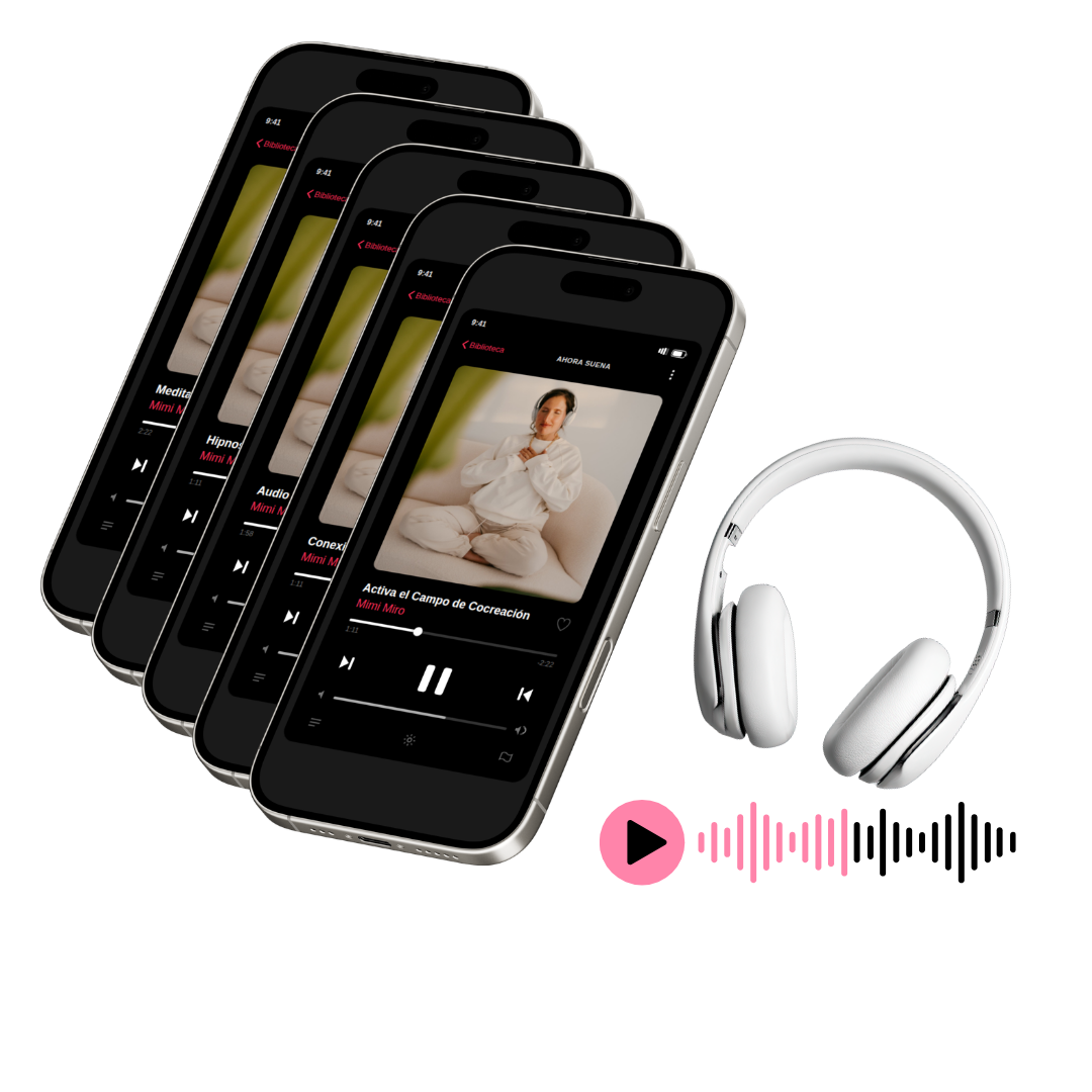 Mockup de audios y meditaciones descargables
